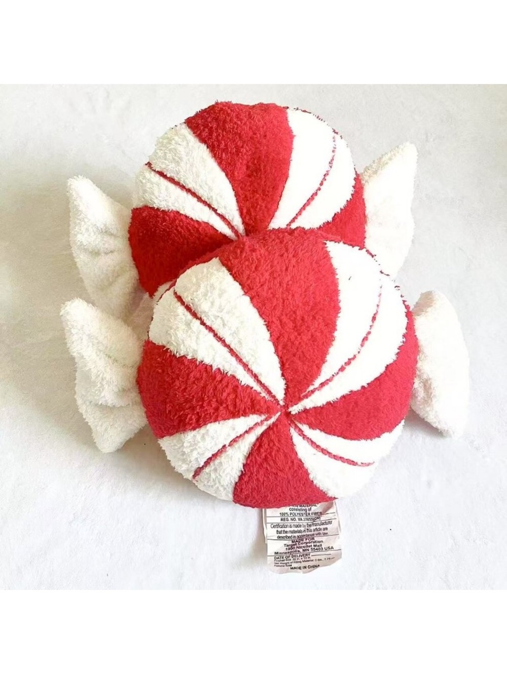 Wondershop Red and White Peppermint Candy Holiday Plush Pillows
